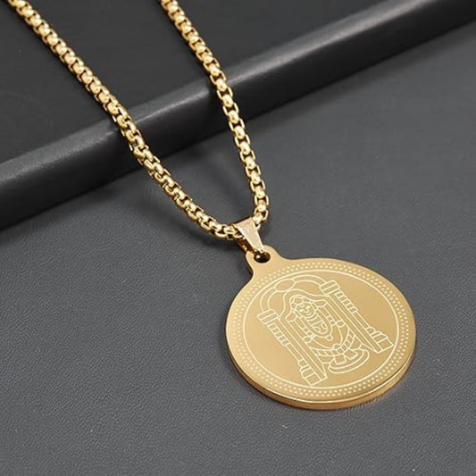 Bootsy Divine Tirupati Balaji Pendant Gold Stainless Steel Necklace Chain for Men (24 Inch) | Hindu Spiritual Jewellery | Religious God Pendant | Devotional Gift for Him Bootsy