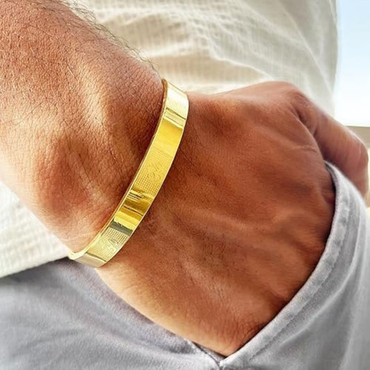 Bootsy Om Carving Premium Bracelet for Men | Adjustable Spiritual Wristband | Black & Gold Design | Fashion Jewellery for Men | Gift for Husband, Boyfriend & Him Bootsy