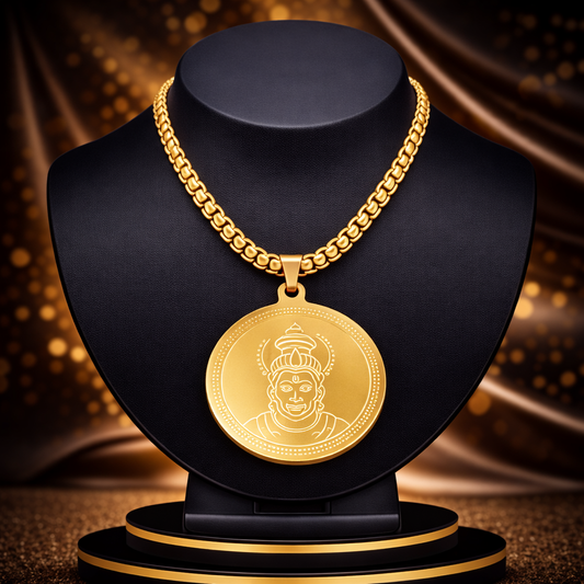 Hanuman 18K Gold Plated Pendant Chain for Men | 24 Inch Anti-Tarnish Necklace